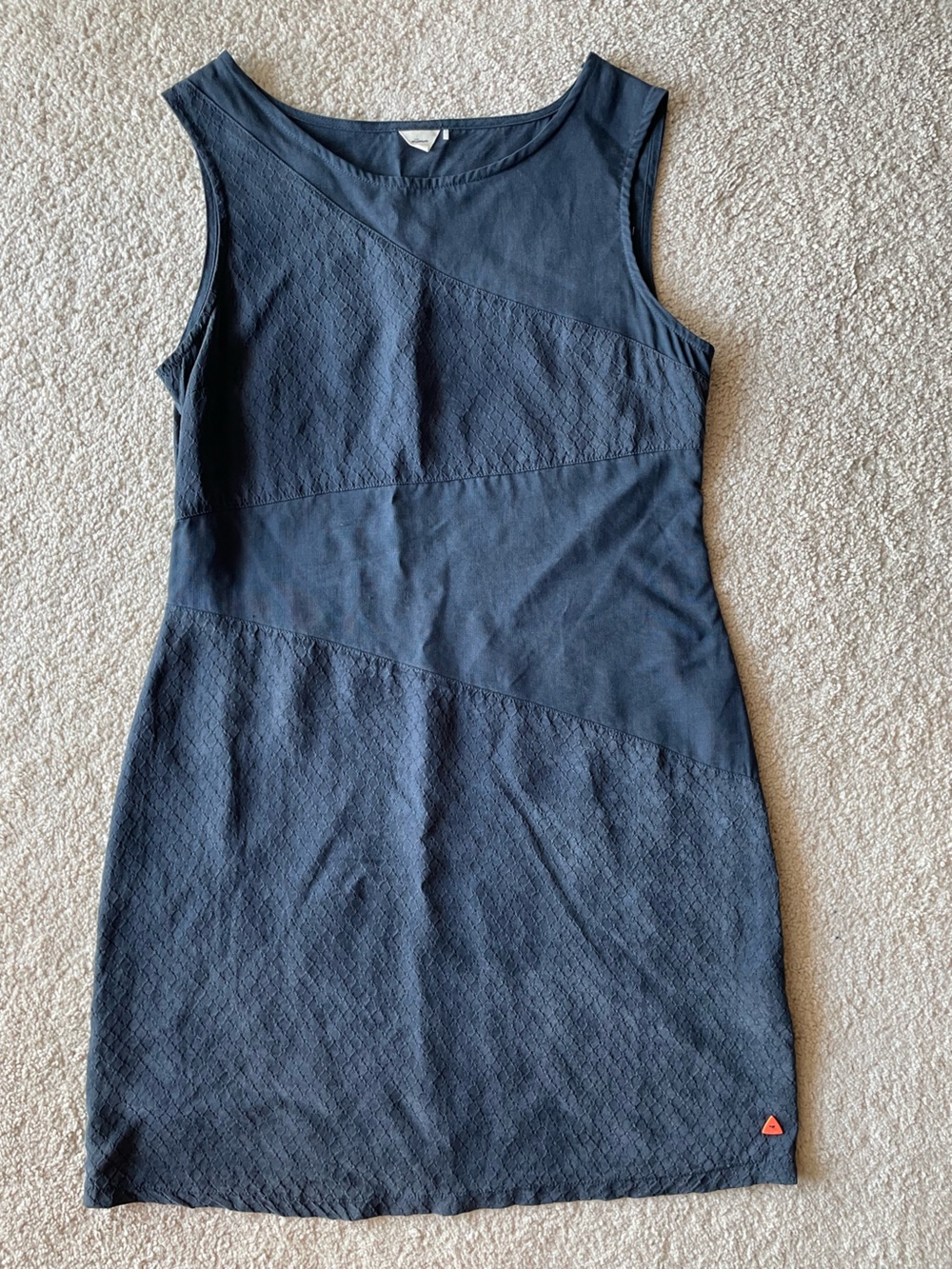 Skunkfunk Sleeveless Navy Textured Sheath Dress Women Size M Casual Summer